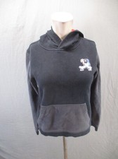 NIKE Size L Boy BLK Printed Cotton Blend Pocket Fleece Lined Athletic Hoodie 441