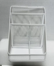 Metal Mesh Desktop Organizer Stand White Target Missing A Bumper 7x7x6