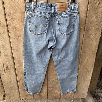 Vintage Levis 550 Denim Relaxed Jeans Mens 34x30 USA Made 100
