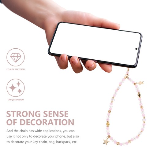 3 szt. Łańcuszek do telefonu komórkowego Kamień Koraliki Cell Charm Strap Urocza smycz - Zdjęcie 7 z 12