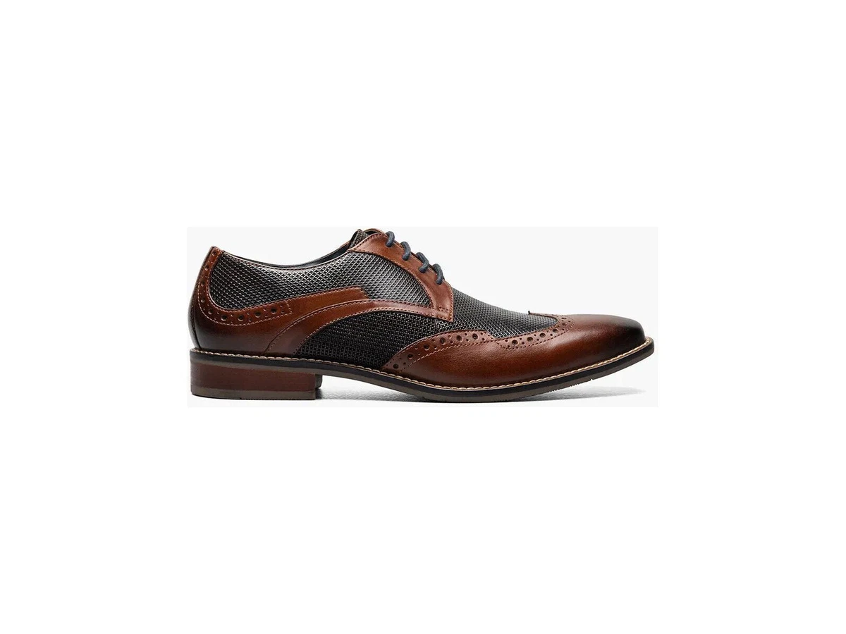 Stacy adams hot sale wingtip cognac