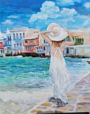 Breeze  14 x 18   Polymer Gesso