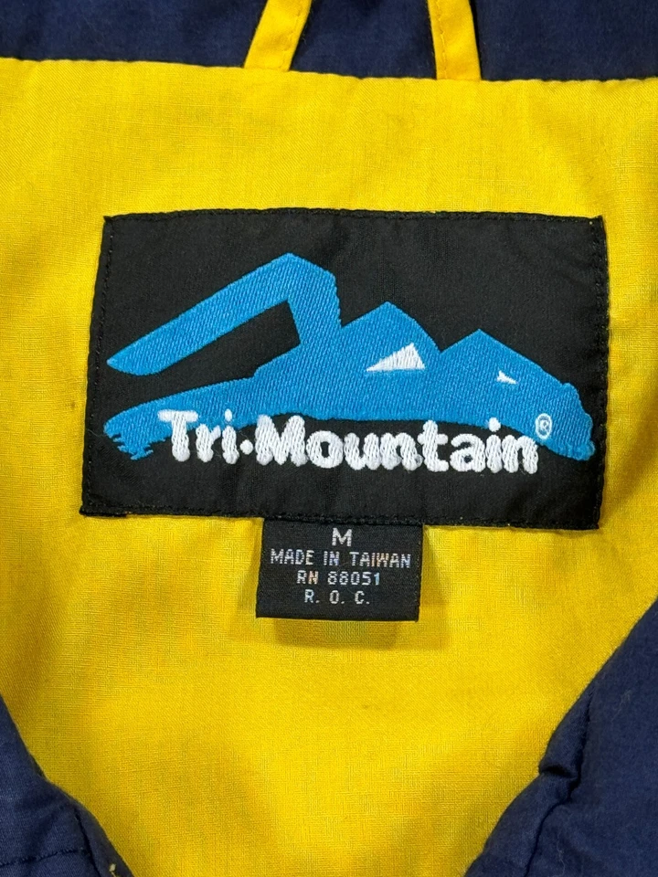 Chaqueta Tri-Mountain Para Hombre Mediana Amarilla Marthas Vineyard Rowing Crew Cortavientos Foto 2 de 4