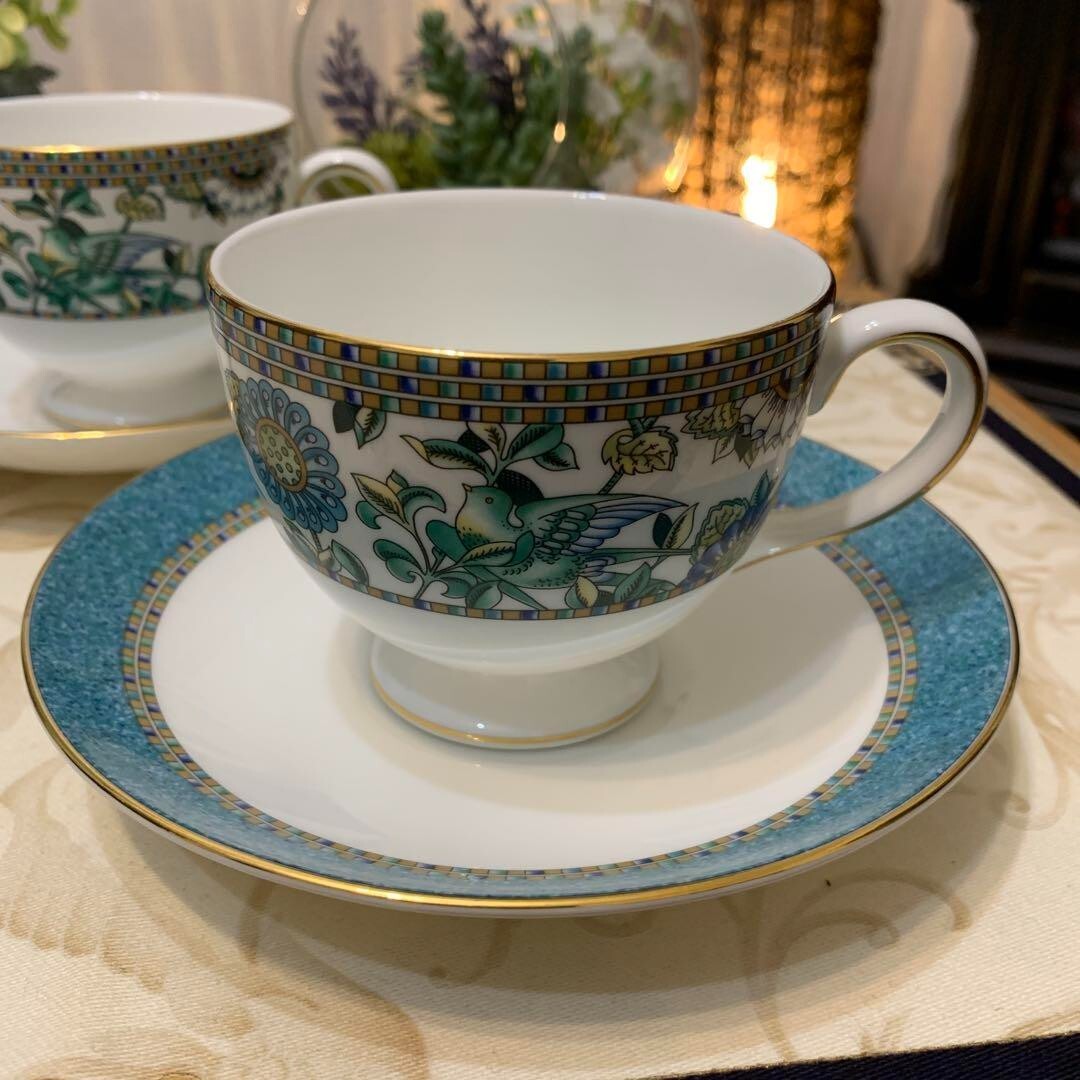 Wedgwood Babylon Lee Cup Saucer Pair Set | eBay