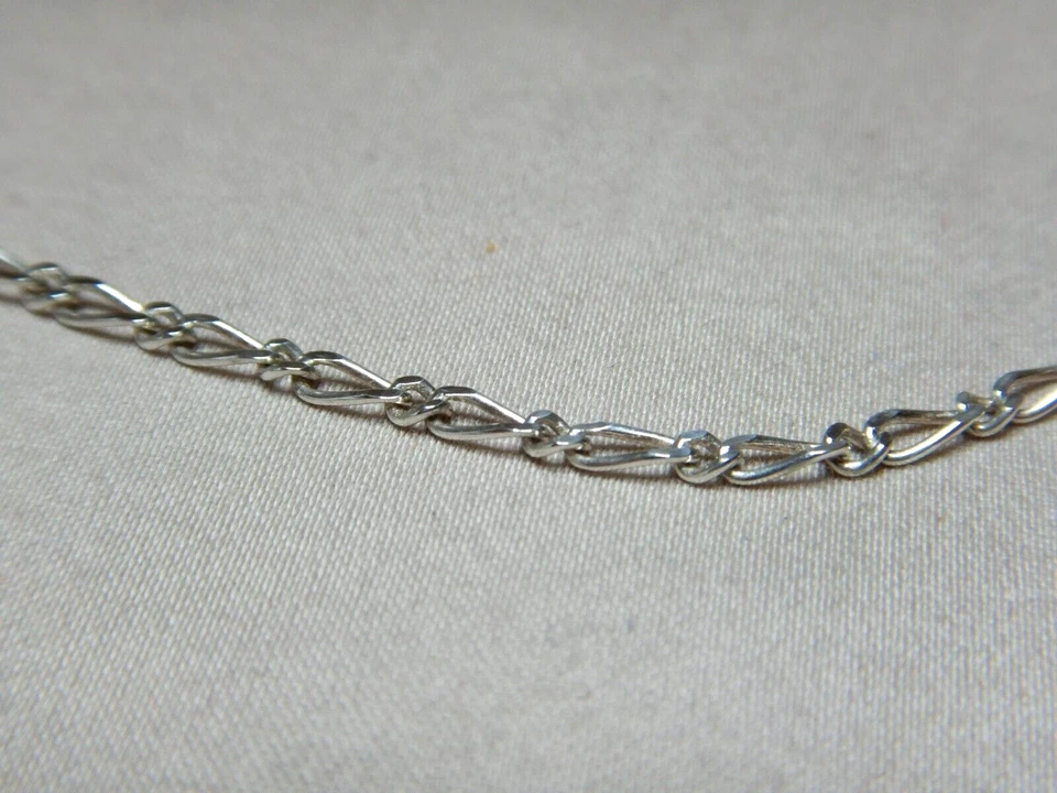 COLLAR CADENA PLATA ESTERLINA VINTAGE DE UNOAERRE DE ITALIA 50 cm LARGO 3356 Foto 2 de 4