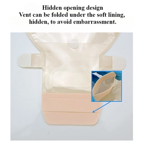 5x Ostomy Pouch One-Piece System Colostomy Bags Convex with Belt Buckle 15-45mm - Picture 7 of 12