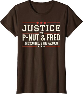 Justice for P-Nut and Fred The Squirrel - Peanut Ladies' Crewneck T-Shirt