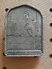 Vintage USA 1974 Alice in Wonderland "Through the Looking Glass" Belt Buckle