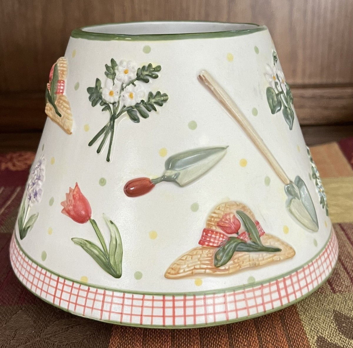 Set Yankee Candle Large Jar - Topper Gardening & Tart Warmer - Motif Floral