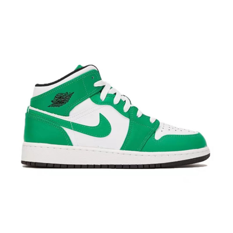 Nike Air Jordan 1 AJ1 Mid Lucky Green White Black DQ8423-301
