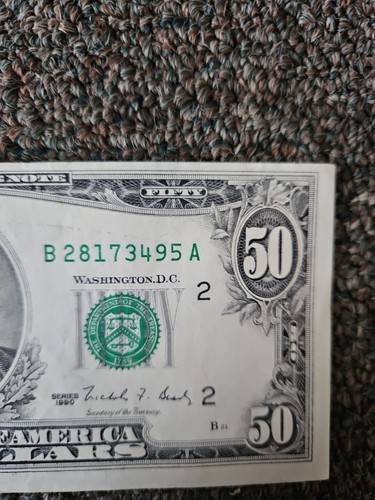 Fancy Serial Number $50 - Picture 3 of 3