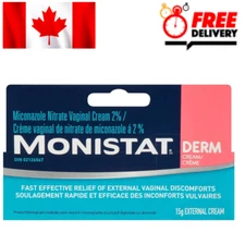 Monistat External Derm Cream 15g Fast Effective Relief Vaginal Yeast Infection