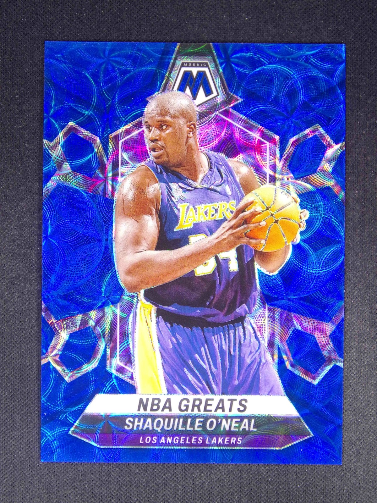 2023-24 Panini Mosaic Shaquille O'Neal #296 Greats Blue Scope /25