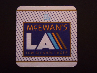 McEWAN'S LA LOW ALCOHOL LAGER COASTER