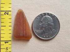 GENUINE BEACH SEA GLASS SURF TUMBLED CHOCO BROWN HONEY FROSTED PENDANT N1