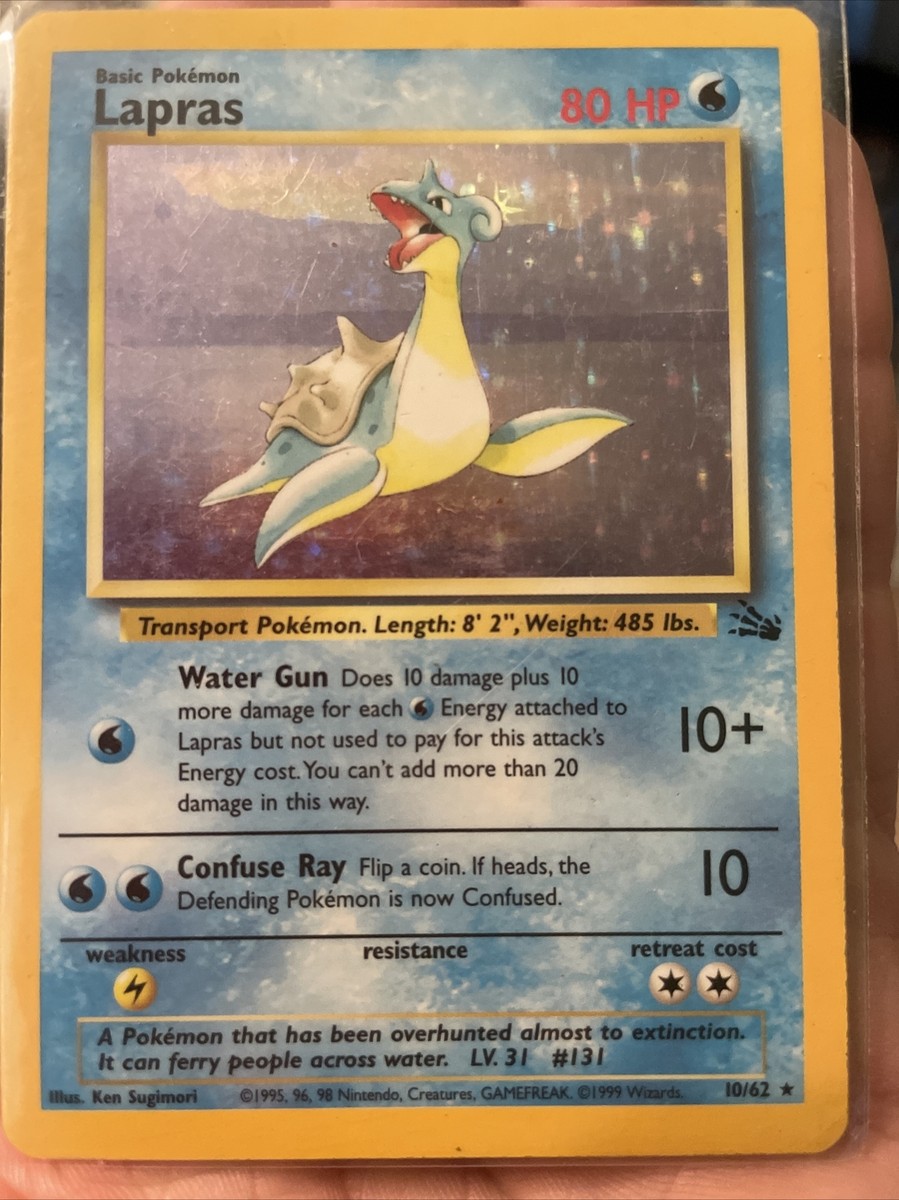 1999 lapras pokemon card value Amazon.com: Pokemon – Lapras 016/091 – Paldean Fates – Reverse Foil –  Single Card : Toys & Games
