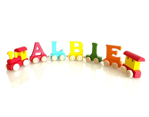 Wooden Personalised Train Alphabet Letters Names For Birthday Christening Gift - 第 7/41 張圖片