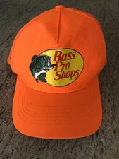 Bass Pro Shops Logo Gone Fishing Trucker Hat Mesh Snapback Cap Orange Peso Pluma