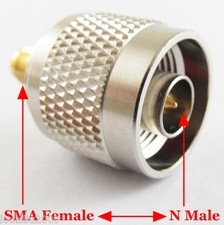 1pc Brass SMA Female Jack to N Plug Male Straight RF Coaxial Adapter Connector