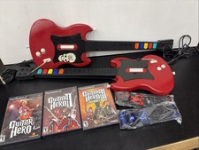 Playstation 2 Guitar Bundle With Guitar Hero 1 2 3 Games Tested Working