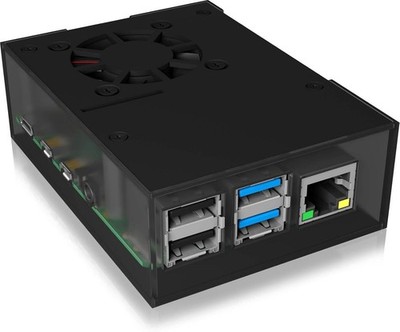 BOX 60603 BOX Raspberry Pi 4 Gehäuse mit Lüfter, Kunststoffrahmen mit A