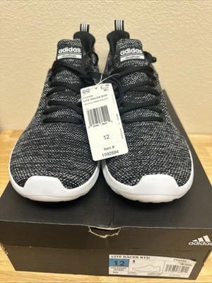 Adidas Men's Lite Racer BYD Size 12 FY0245 Black White Black Cloudfoam NWB