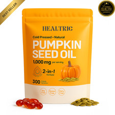 Pumpkin Seed Oil 1000mg with Saw Palmetto 300 Softgels