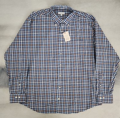 Peter Millar Chambly Crown Lite Cotton-Stretch Sport Shirt MF24W13LTB Men's XL 