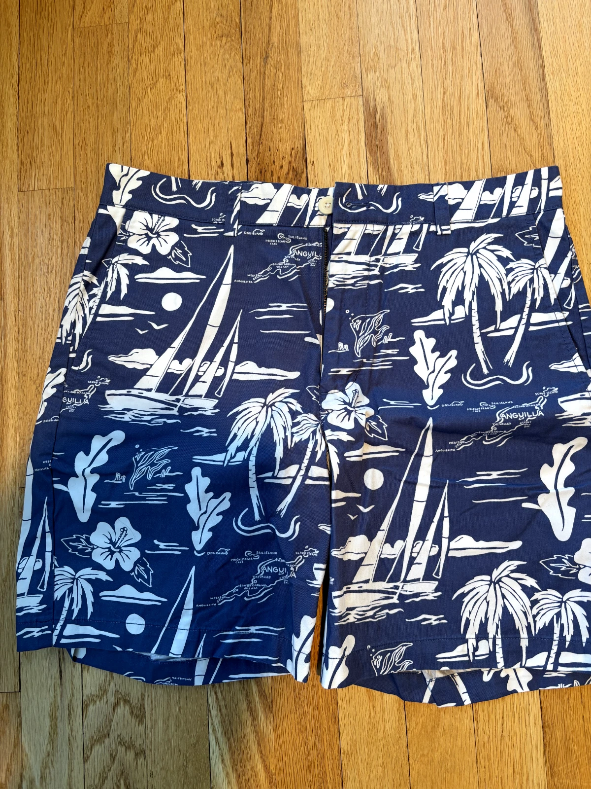 Vineyard Vines Tropical Print Chino Shorts Mens Size 32 New Without Tags Preppy