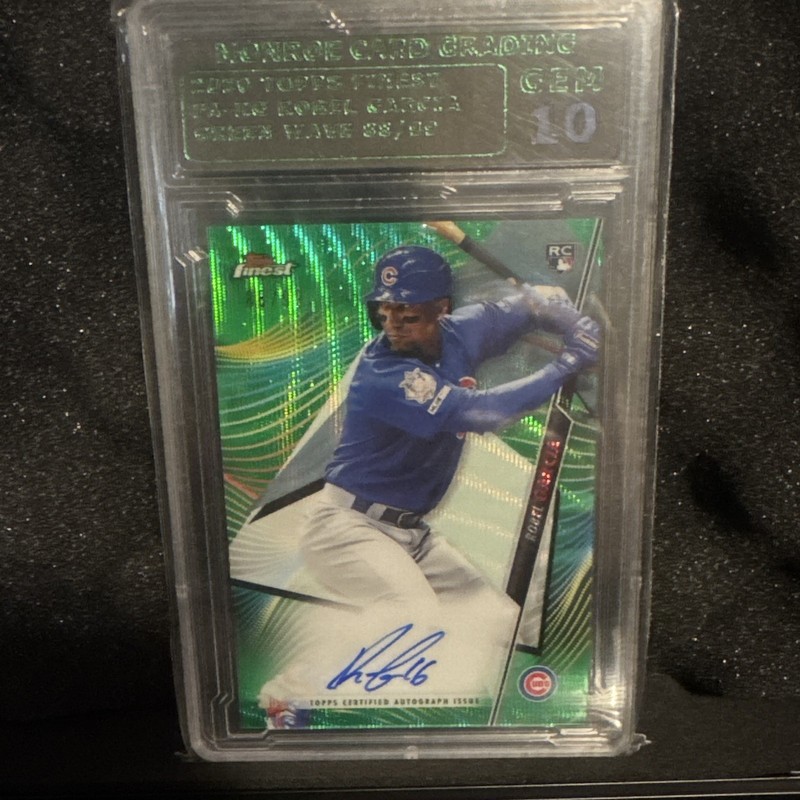 Topps 2020 Finest Robel Garcia Cubs RC Auto Green Refractor /99 MCG 10