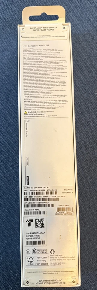 Samsung Galaxy Watch6 44mm LTE SM-R945U Graphite - BRAND NEW SEALED - US VERSION - Image 3 of 3
