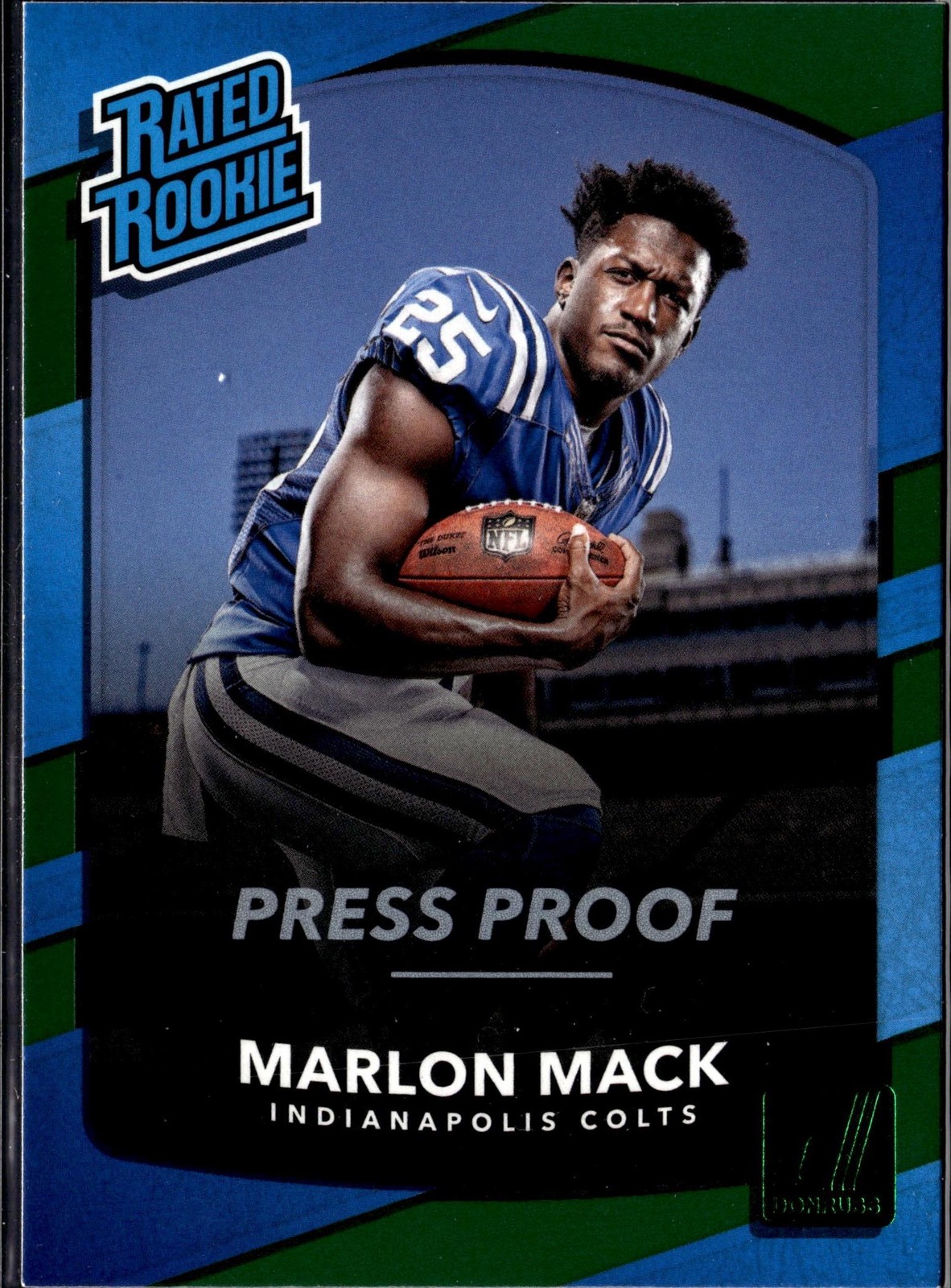 2017 Donruss #302 Marlon Mack Press Proof Blue