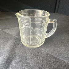 Antique  Clear Pyrex Glass 1 Cup Measuring Cup