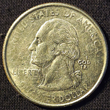 1999 P Connecticut State Quarter 25C with Strike Threw