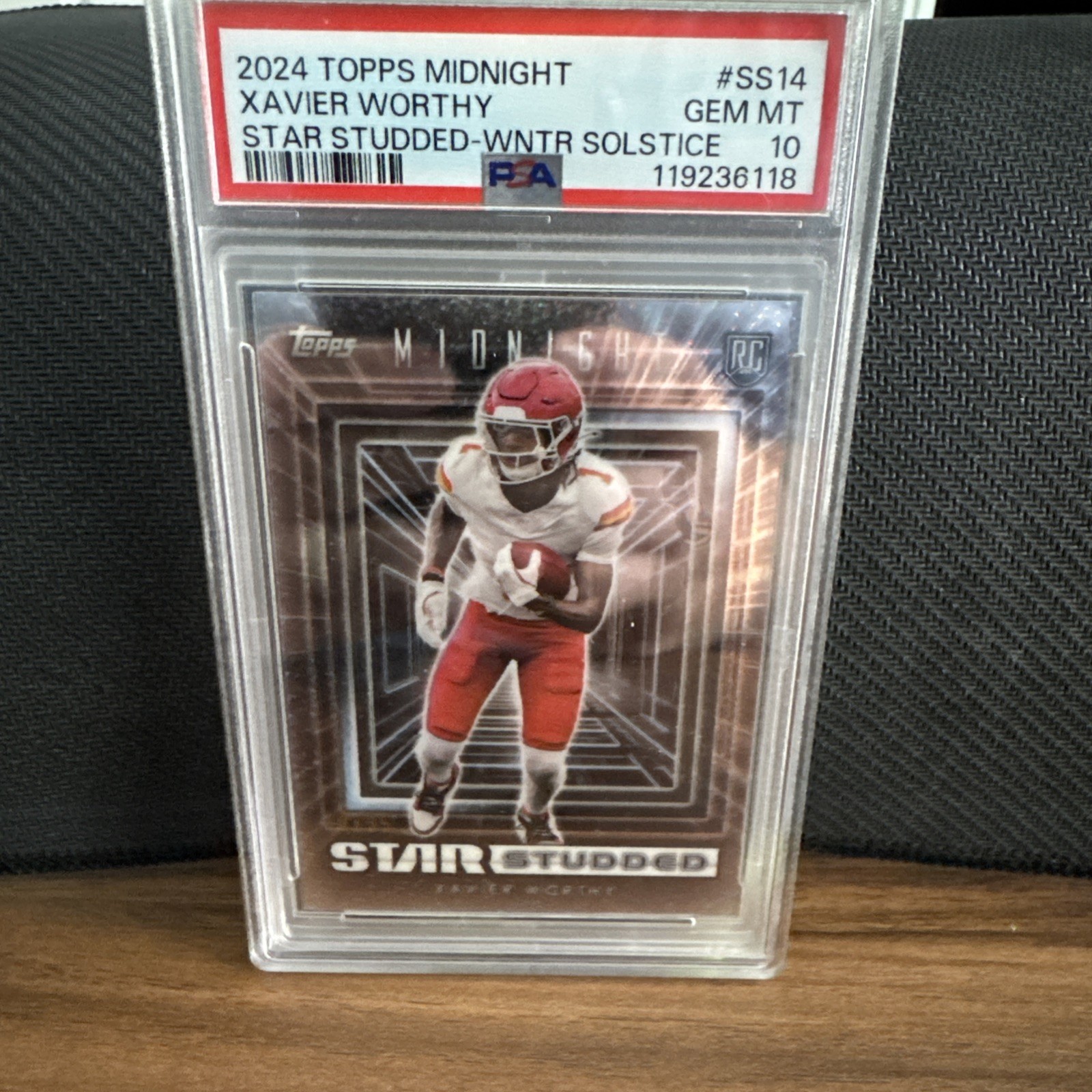 Xavier Worthy Topps Midnight Star Studded #SS14 Winter Solstice