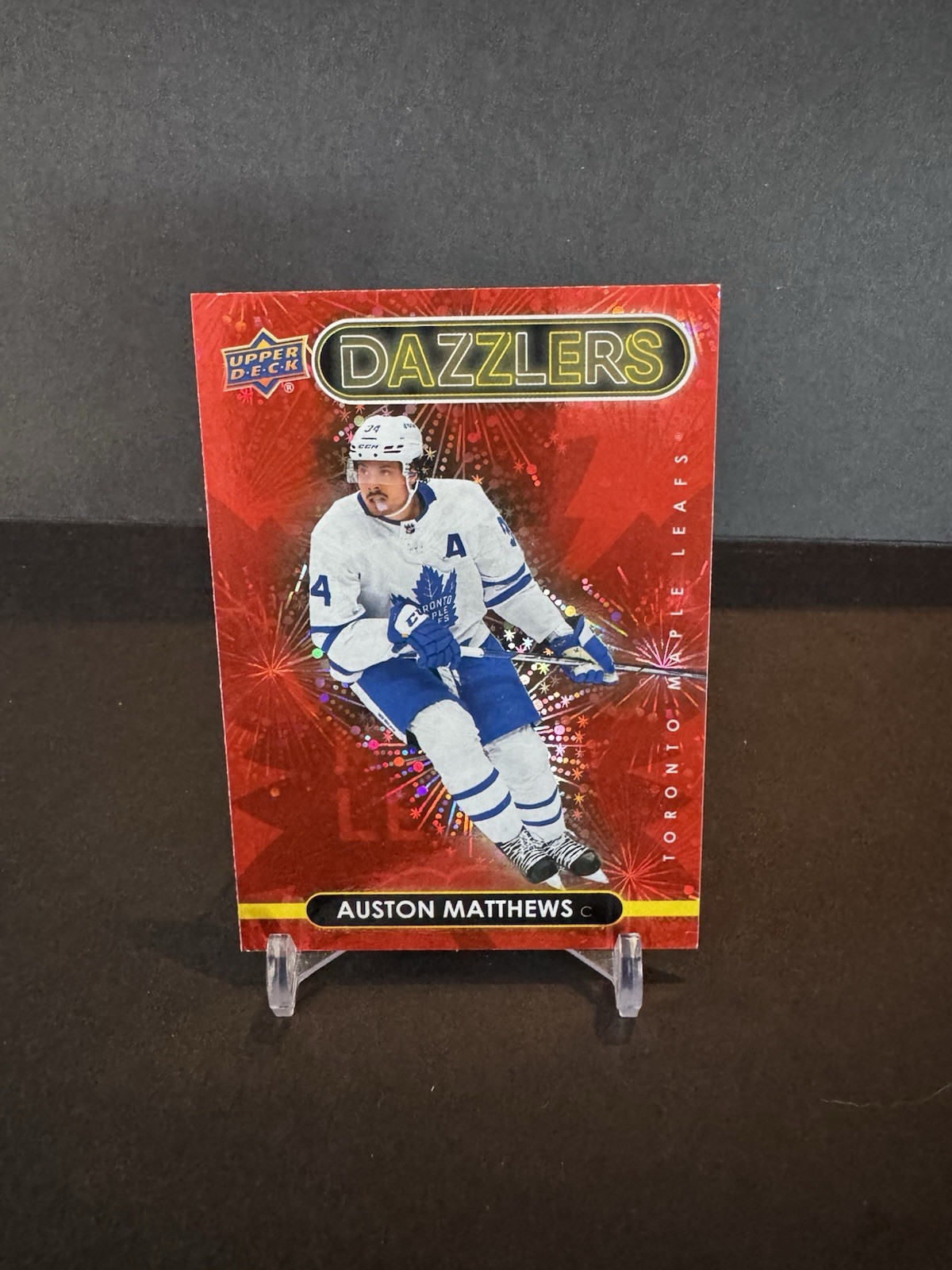 Auston Matthews 2021-22 Upper Deck Series 2 Dazzlers RED #DZ-93 Maples Leafs NM