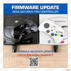 Retro-Bit SEGA Saturn&reg; 2.4GHz Wireless Pro Controller for Sega Saturn, Sega Mega