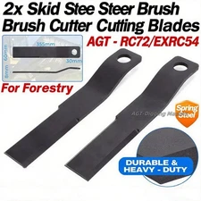2pcs Mower Rotary Grass Cutter Steel Blades For AGT Skidsteer Brush Hog