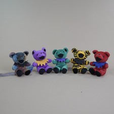 Lot of 5 Grateful Dead Plush Bean Bear Collectibles by Liquid Blue Brand New 