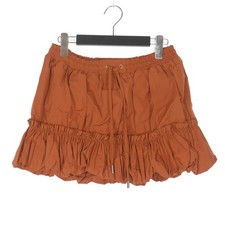 Dsquared2 23AW Mini Skirt Camel Ruffles Elastic Waist Drawcord Size 38
