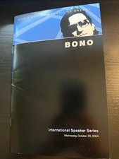 U2 Bono International Speaker Series Portland, OR 10/20/2004 Booklet