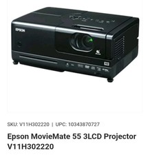 Epson MovieMate 55 3LCD Projector with Built-In DVD Player H302A No Remote