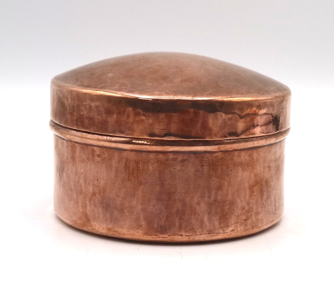 Vintage French Copper Trinket Box Planished