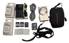 Nikon Coolpix S6000 14.2MP Digital Camera Bundle Silver w/Charger  3 Batteries