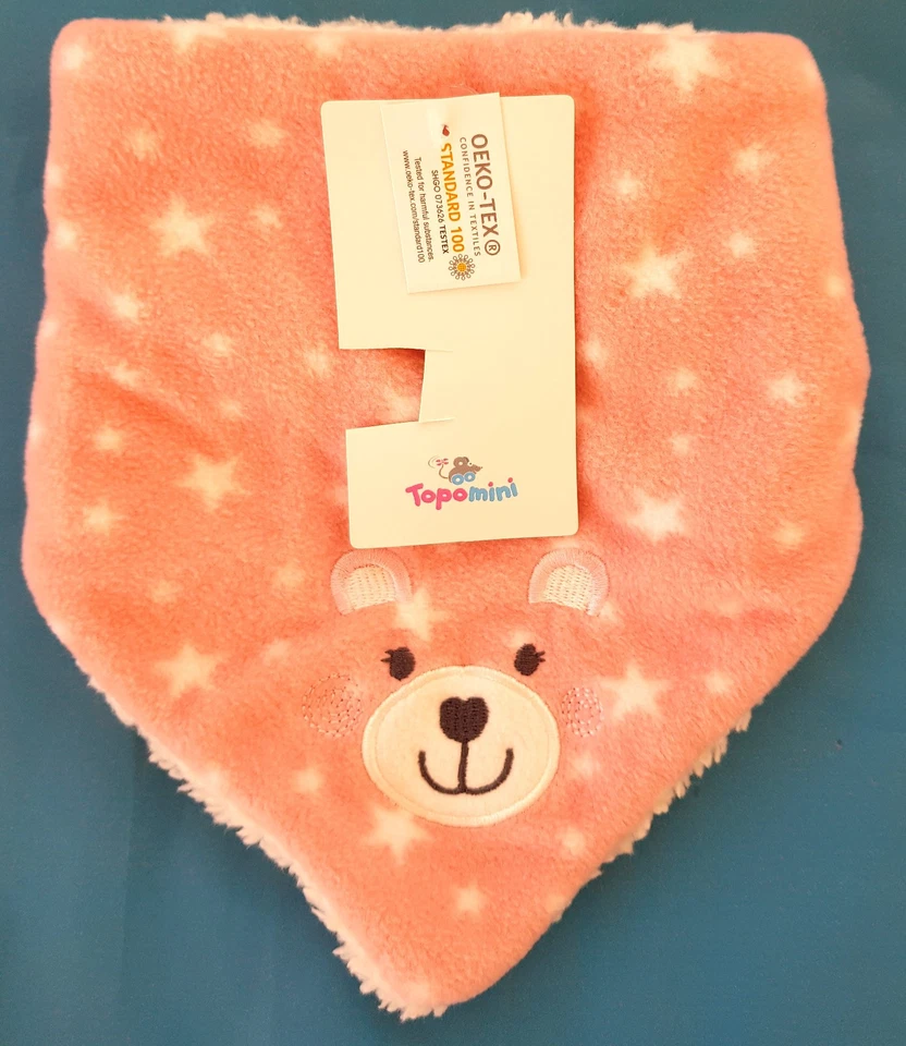 Baby Dreiecksschal Rosa Sternchen Bärenmotiv Topomini von Ernestings Family - Bild 2 von 4