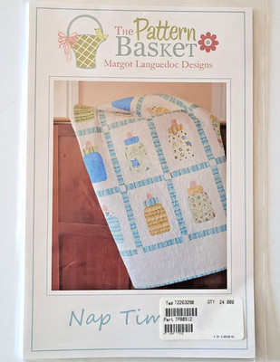 Nap Time Crib Quilt Pattern The Pattern Basket 45.5'' x 57.5'' Margot Languedoc UC