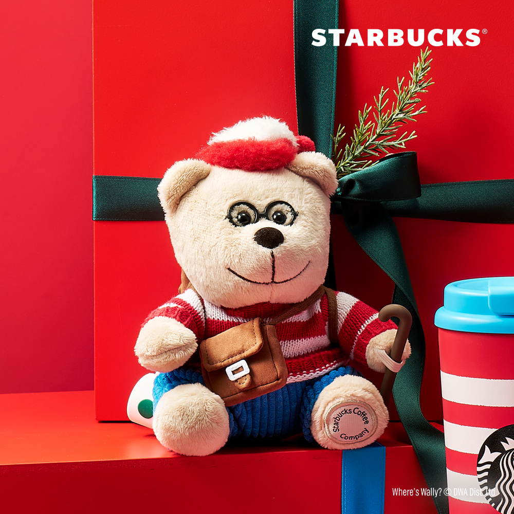 Starbucks KOREA 2025 Where's Wally Christmas Bearista Bear Limited