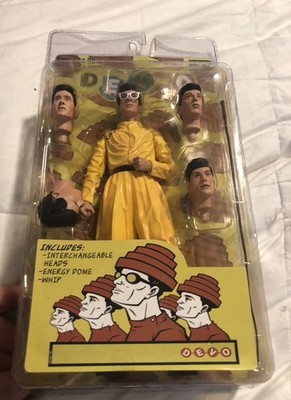 DEVO - 2005 NECA Action Figure w/Interchangeable Heads, Energy Dome, Whip NIB