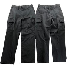 2 Cintas Men's Cargo Pants Size 30 Lot Of Two Black Comfort Flex Straight Leg