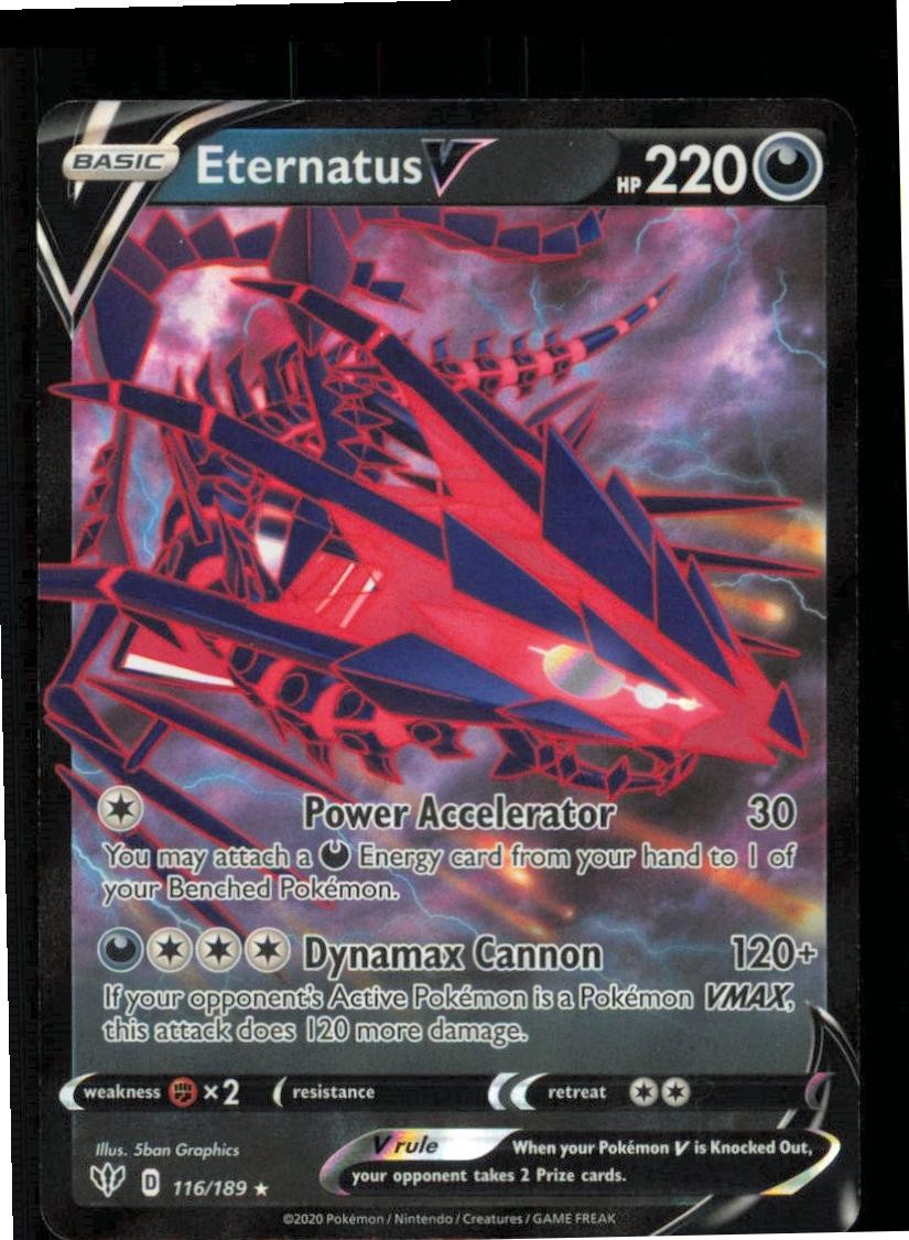 Eternatus V 116/189 Holo V Rare Darkness Ablaze Pokemon Holo Near Mint